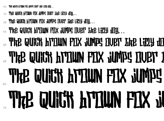 Street Vendetta font waterfall
